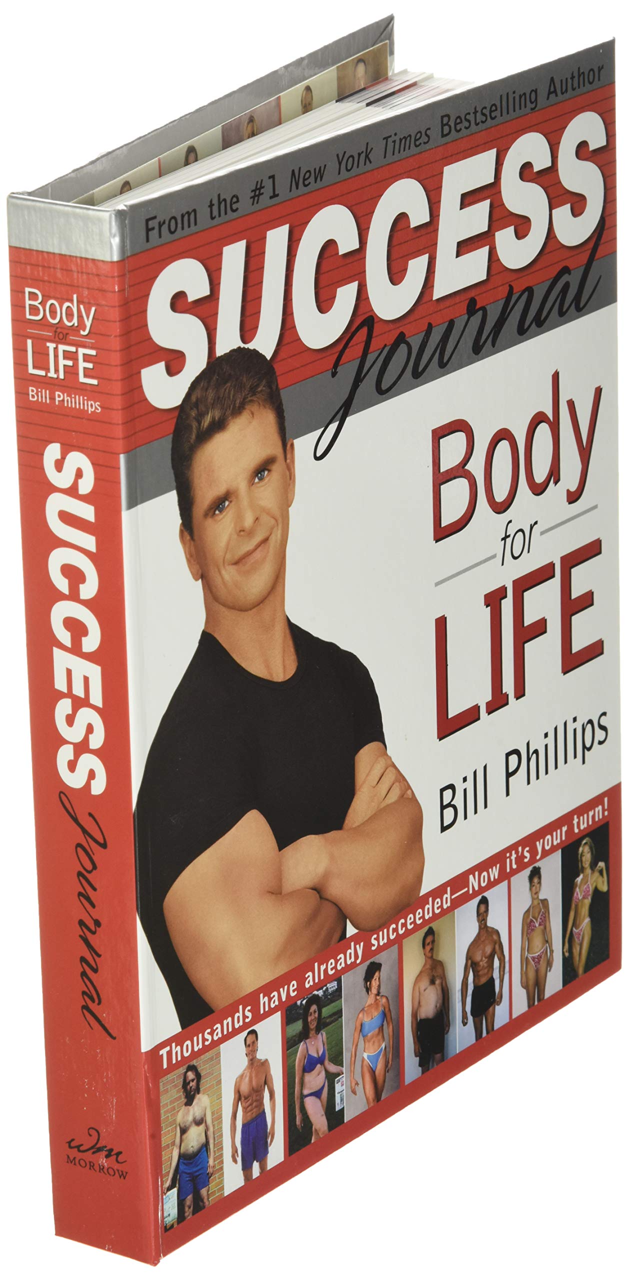 Book titled 'Body for Life' by Bill Phillips on a white background