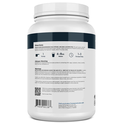 Back view of a supplement container with label details on a white background