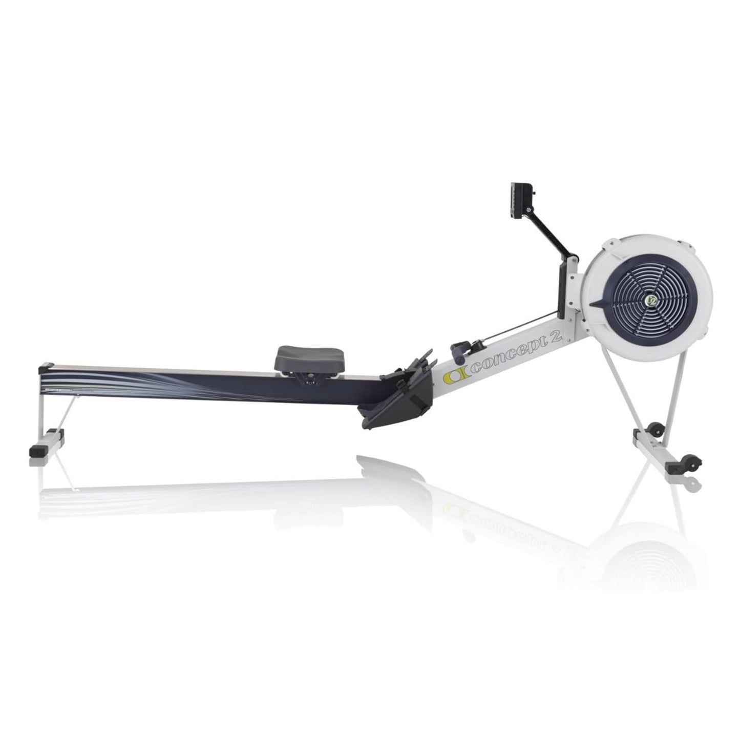Rowing machine on a white background