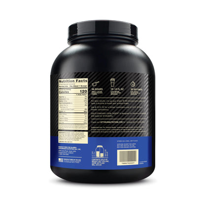 Black container with nutrition facts label on a white background