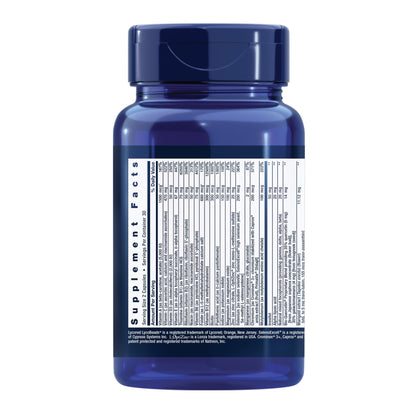 Label for Life Extension Two-Per-Day Multivitamins