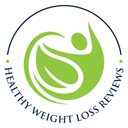 Logo for 'Healthy Weight Loss Reviews' with a green and white design on a white background.