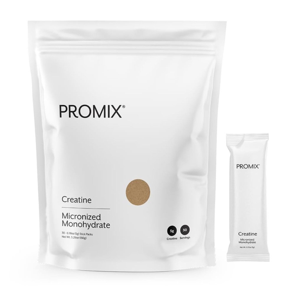 Promix Micronized Creatine Monohydrate supplement powder