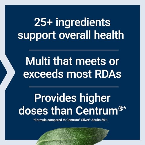 Life Extension multivitamin highlights showing 25 plus ingredients that support overall health