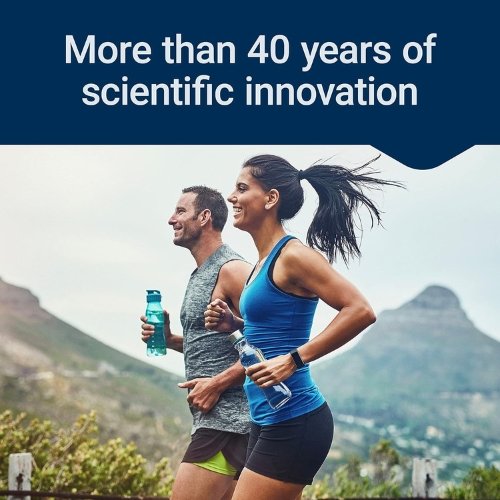 Active couple jogging outdoors promoting Life Extension’s 40 years of scientific innovation